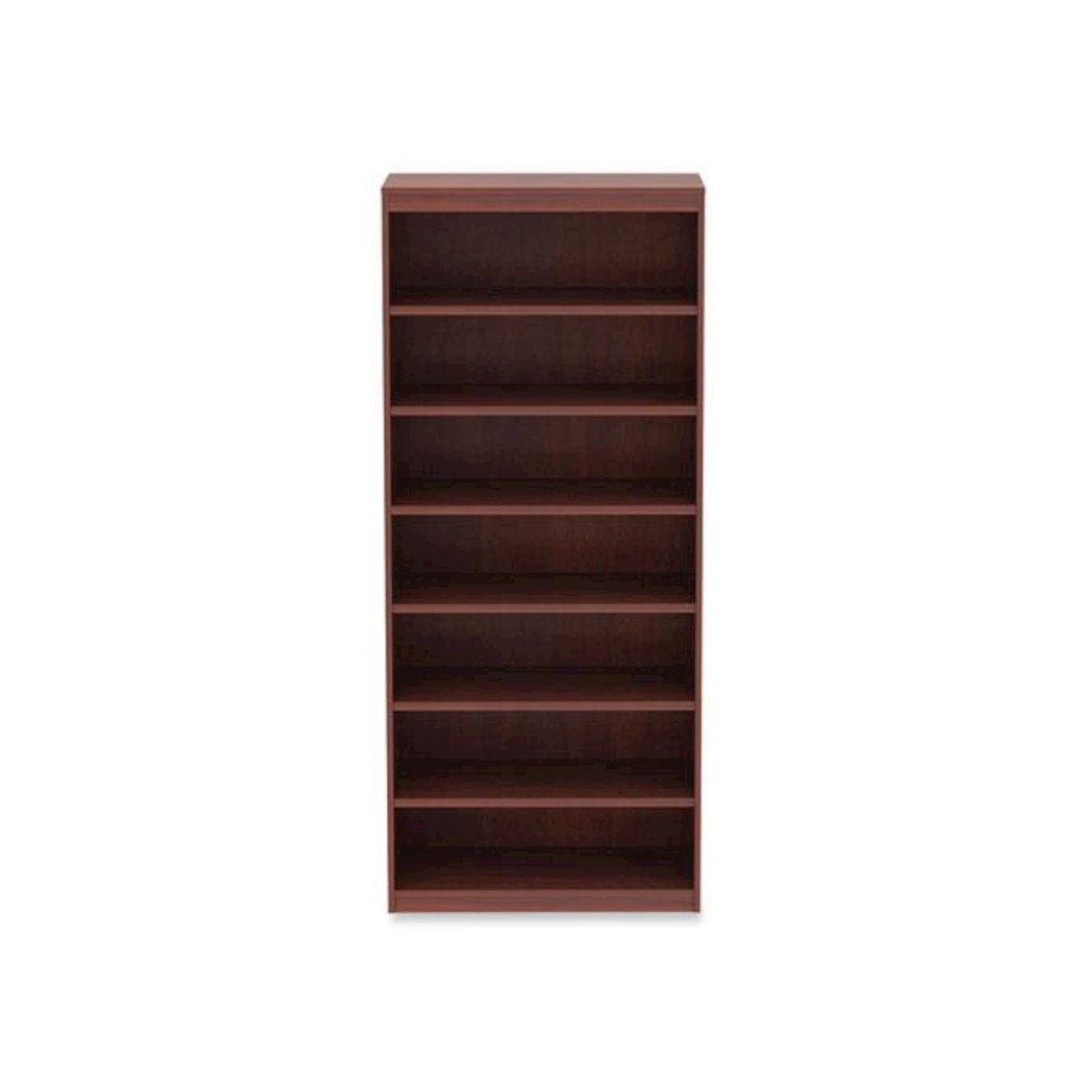 Alera Valencia Series Square Corner Bookcase, Seven-Shelf, 35.63w x 11.81d x 83.86h, Cherry. Picture 3