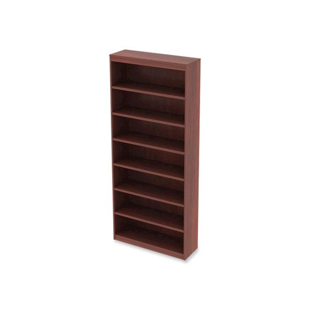 Alera Valencia Series Square Corner Bookcase, Seven-Shelf, 35.63w x 11.81d x 83.86h, Cherry. Picture 4