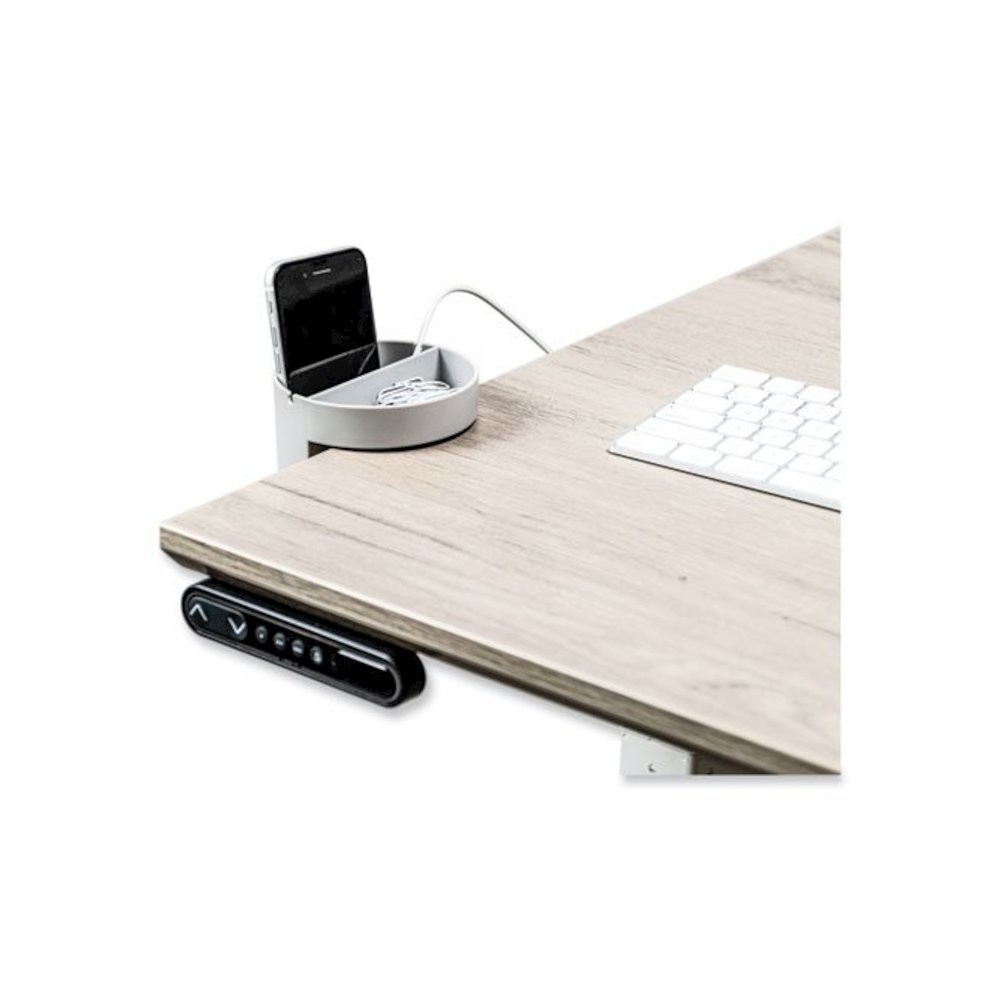 Standing Desk Small Desk Organizer, Two Sections, 3.85 x 3.85 x 3.54, Gray. Picture 3