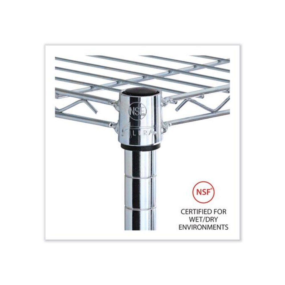 Industrial Wire Shelving Extra Wire Shelves, 48w x 24d, Black, 2 Shelves/Carton. Picture 3