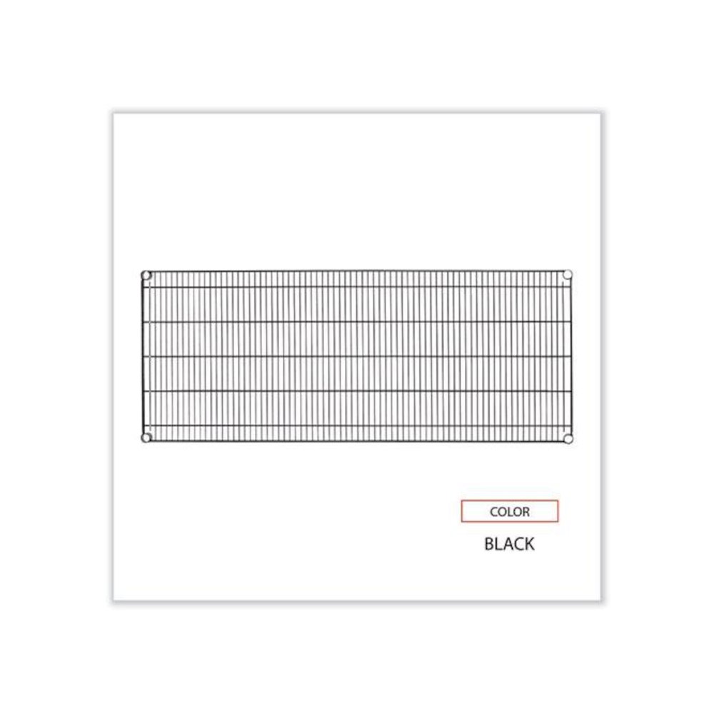 Industrial Wire Shelving Extra Wire Shelves, 48w x 24d, Black, 2 Shelves/Carton. Picture 4