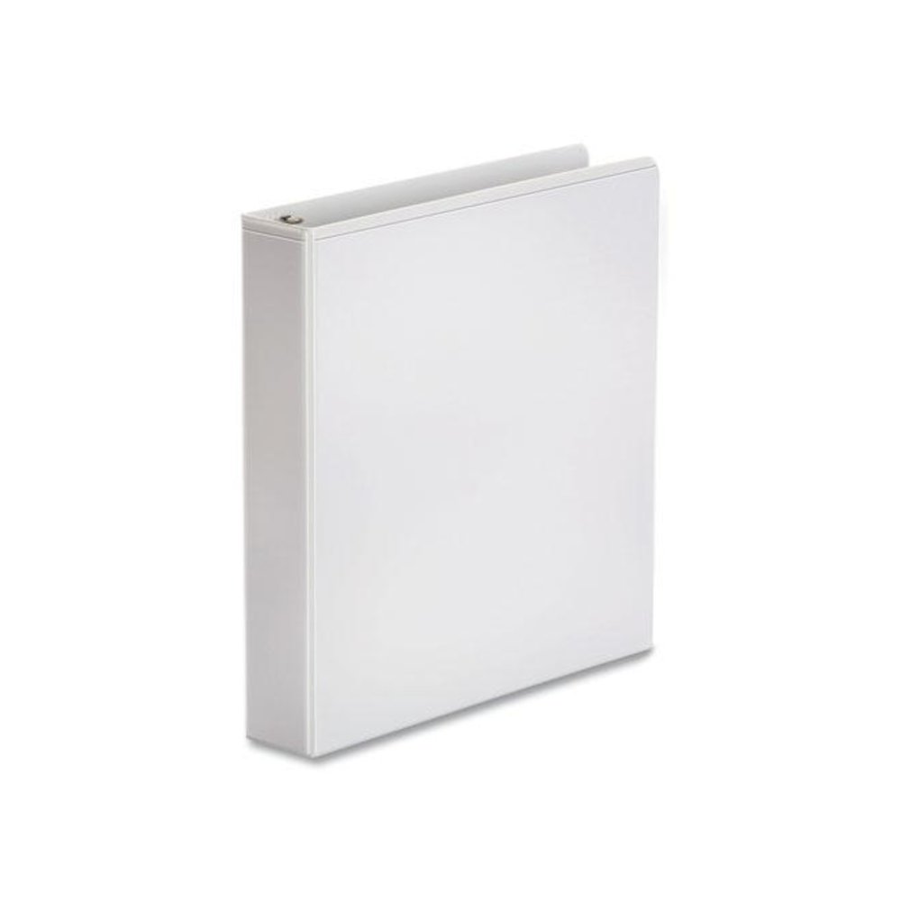 Economy Round Ring View Binder, 3 Rings, 1.5" Capacity, 11 x 8.5, White, 12/Carton. Picture 1