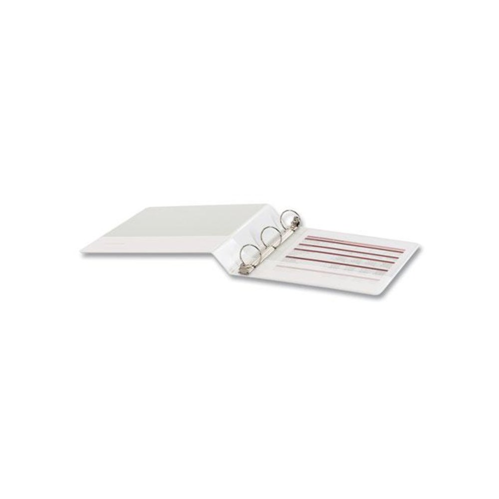 Economy Round Ring View Binder, 3 Rings, 1.5" Capacity, 11 x 8.5, White, 12/Carton. Picture 4