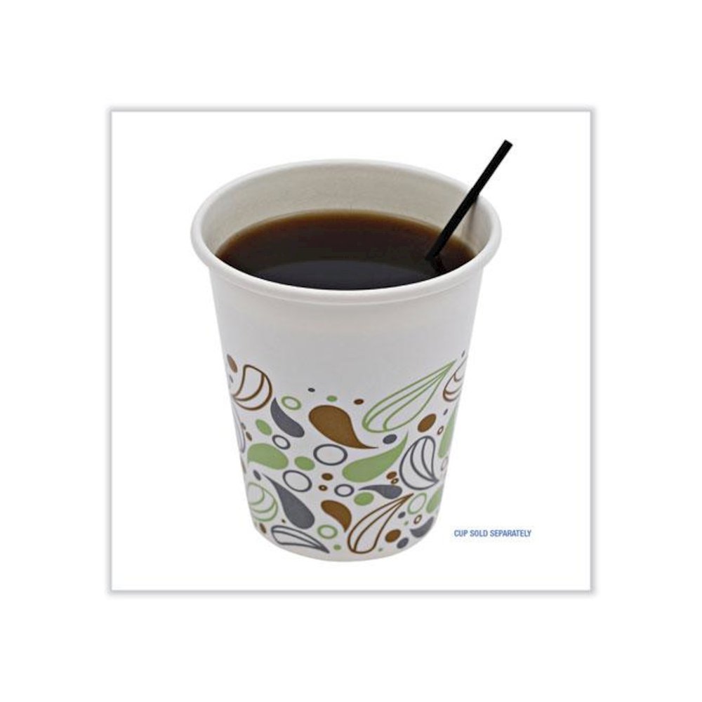 Single-Tube Stir-Straws, 5.25", Polypropylene, Black, 1,000/Pack, 10 Packs/Carton. Picture 6