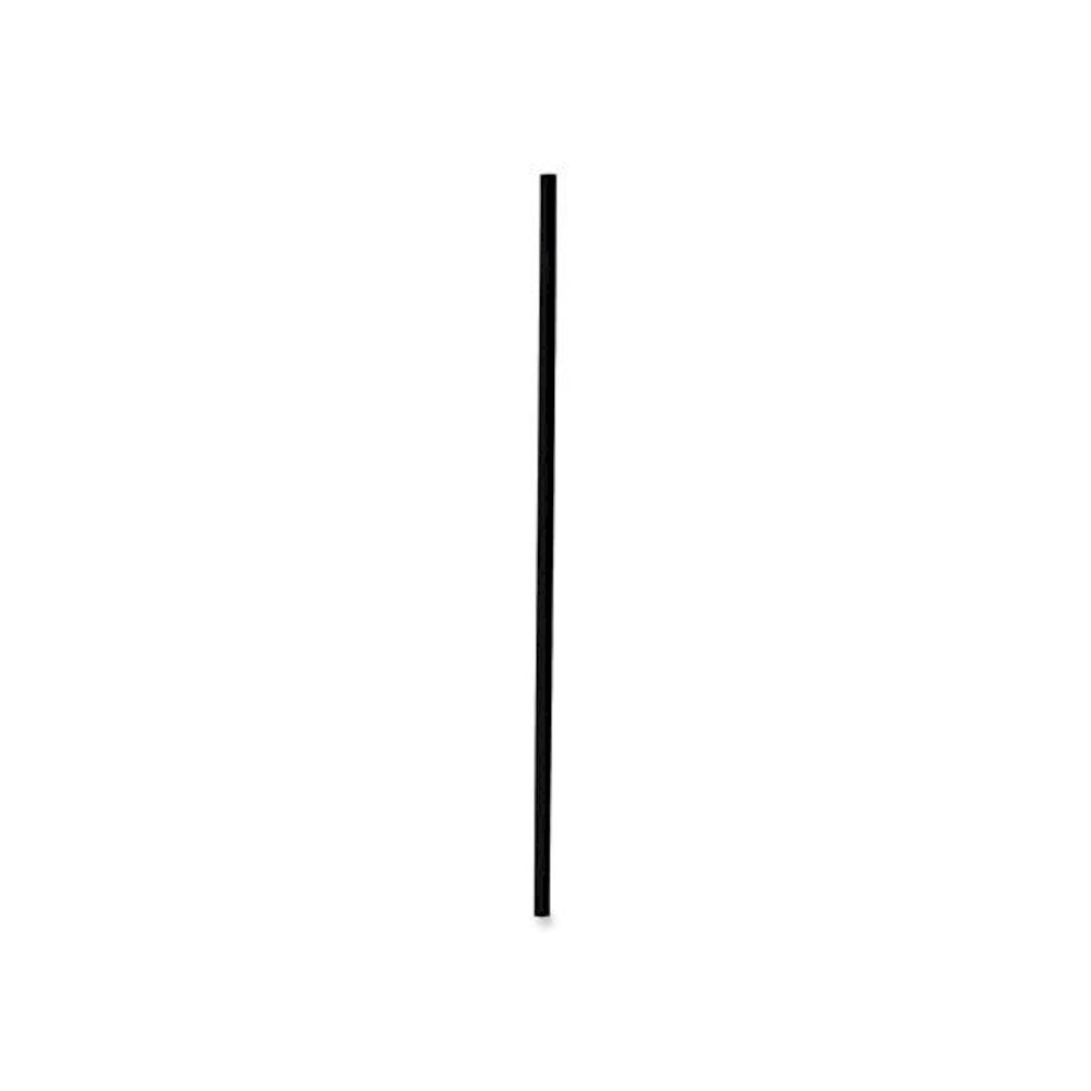 Single-Tube Stir-Straws, 5.25", Polypropylene, Black, 1,000/Pack, 10 Packs/Carton. Picture 8