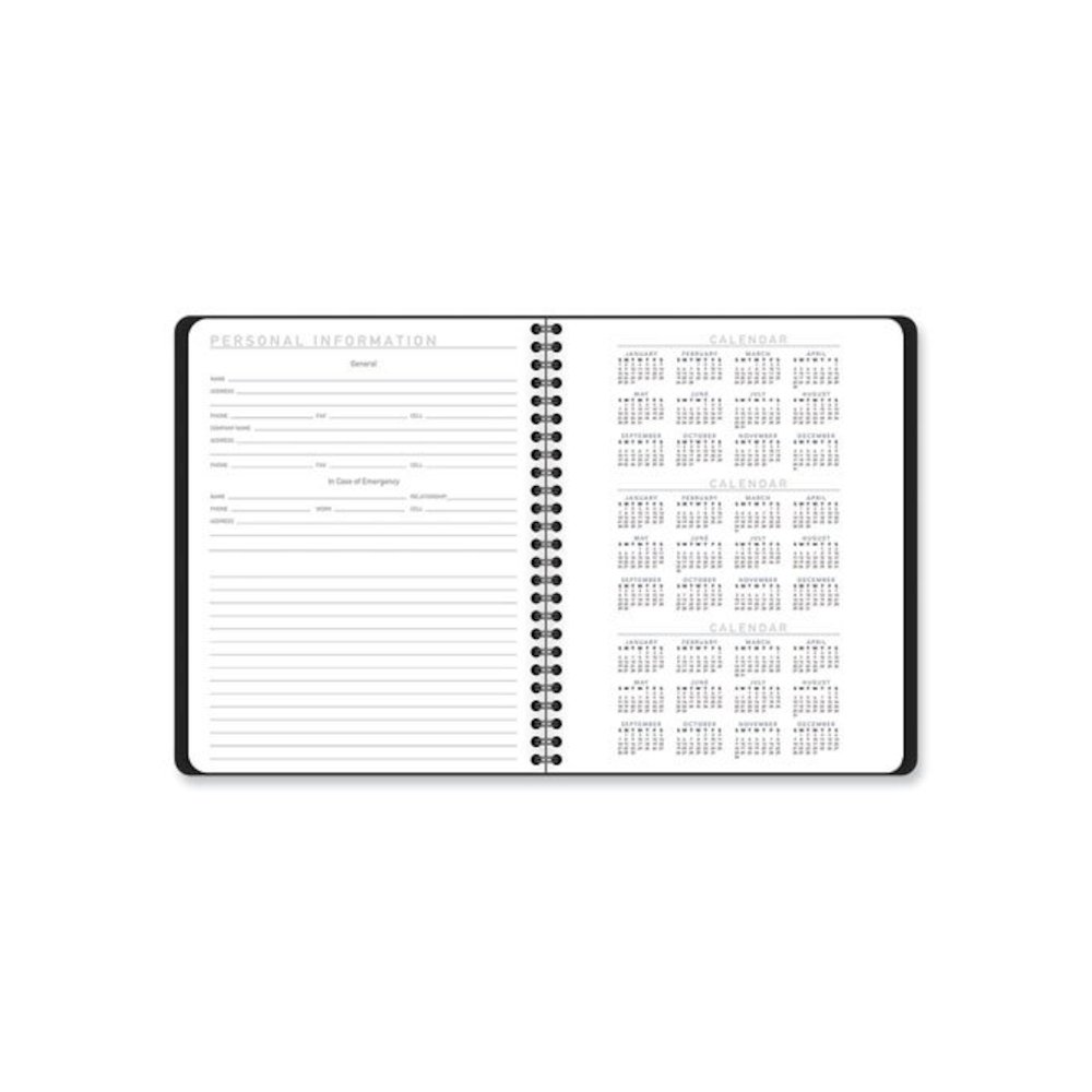 Contempo Lite Academic Year Weekly/Monthly Planner, 8.75 x 7.87, Black Cover, 12-Month (July to June): 2025 to 2026. Picture 3