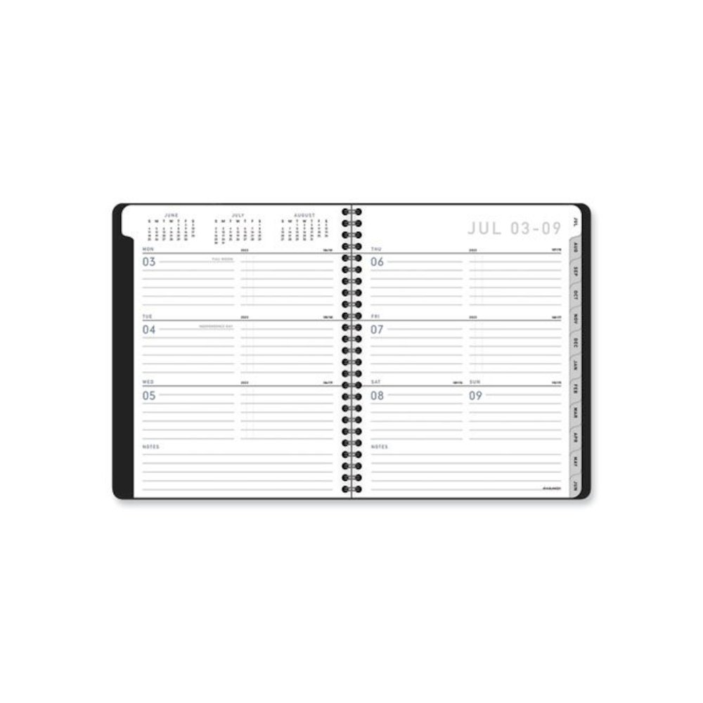 Contempo Lite Academic Year Weekly/Monthly Planner, 8.75 x 7.87, Black Cover, 12-Month (July to June): 2025 to 2026. Picture 8