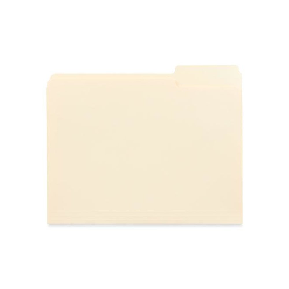 Top Tab File Folders, 1/3-Cut Tabs: Assorted, Letter Size, 0.75" Expansion, Manila, 250/Box. Picture 3