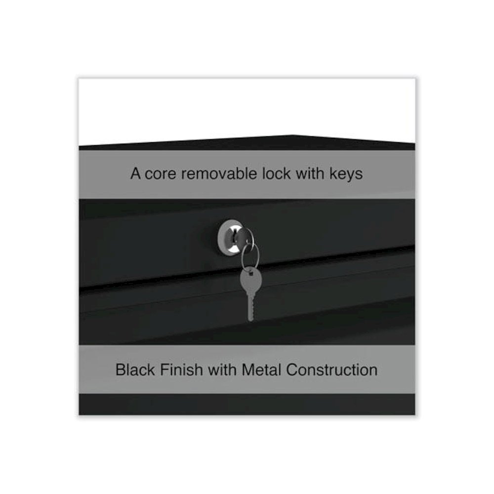 Lateral File, 5 Legal/Letter/A4/A5-Size File Drawers, Black, 36" x 18.63" x 67.63". Picture 4