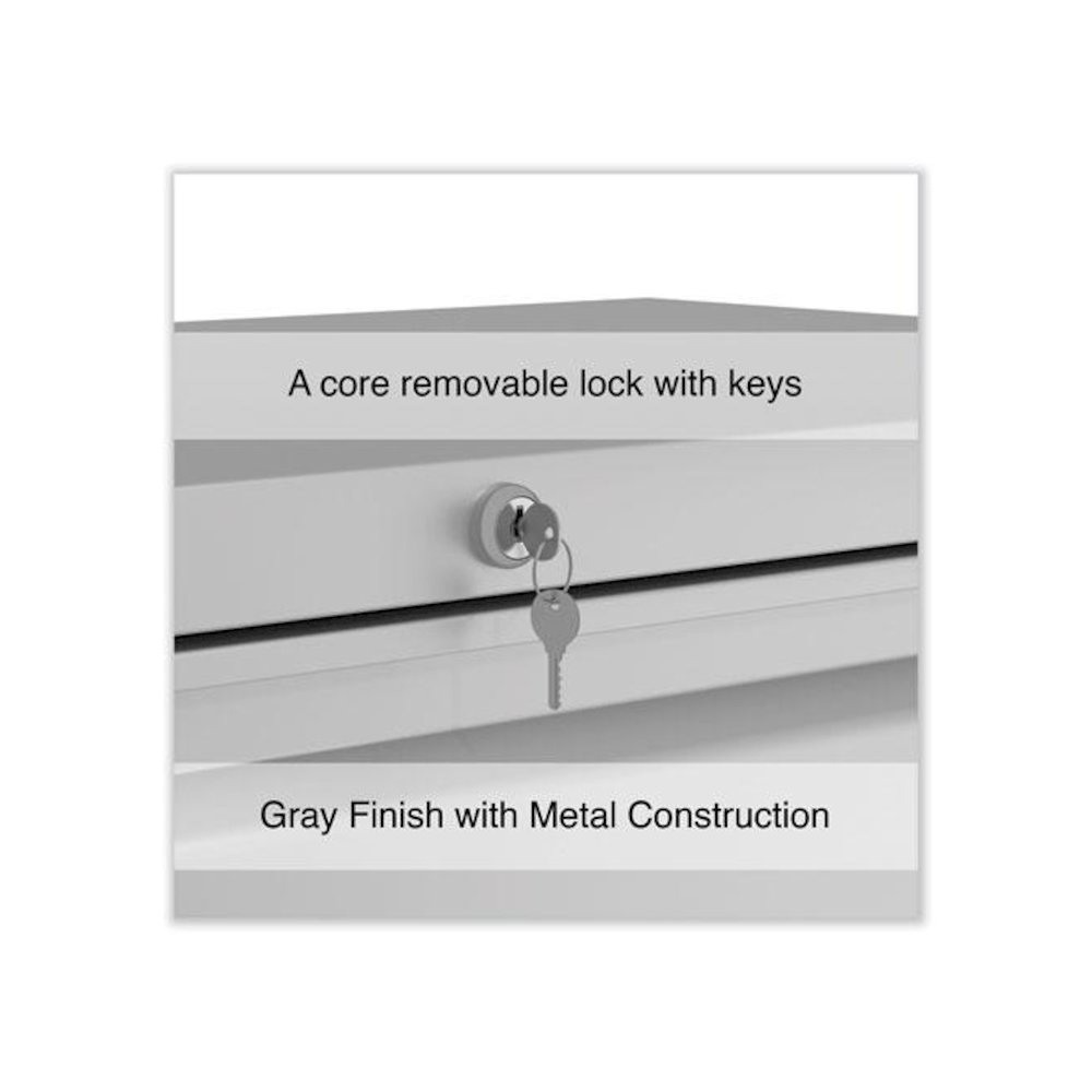 Lateral File, 5 Legal/Letter/A4/A5-Size File Drawers, Light Gray, 36" x 18.63" x 67.63". Picture 4
