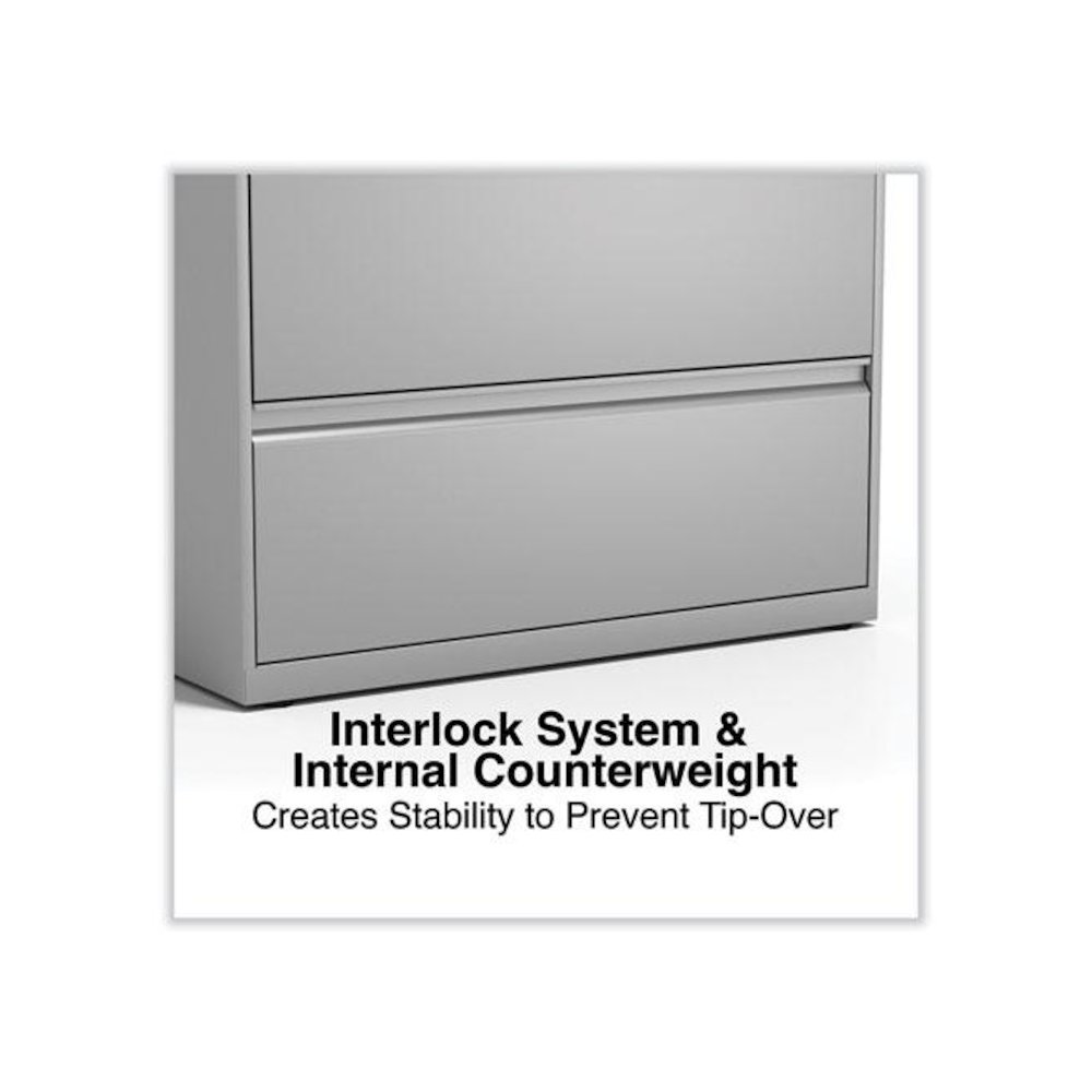 Lateral File, 5 Legal/Letter/A4/A5-Size File Drawers, Light Gray, 36" x 18.63" x 67.63". Picture 5