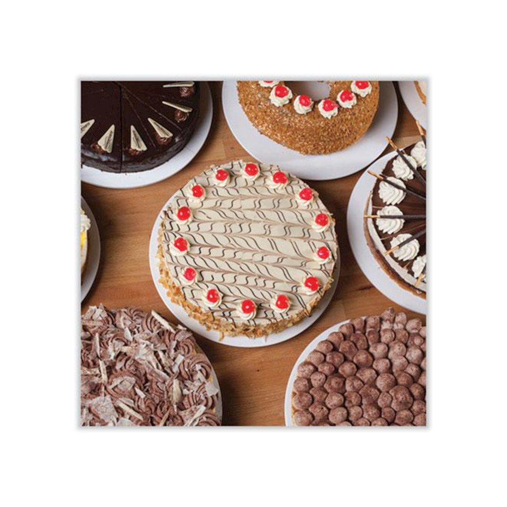 Bright White Cake Circles, 10" Diameter, Bright White, Paper, 100/Carton. Picture 2