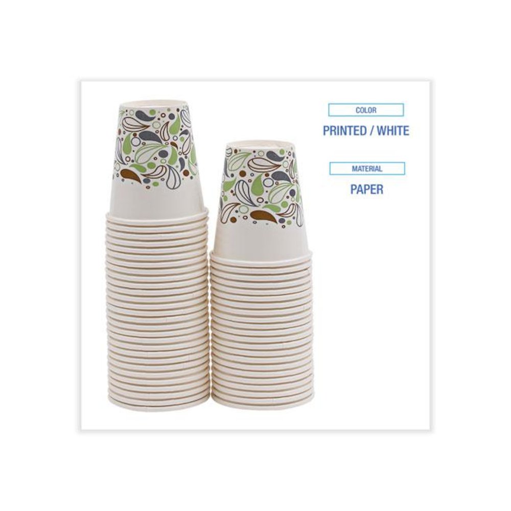 Deerfield Printed Paper Cold Cups, 12 oz, 50/Sleeve, 20 Sleeves/Carton. Picture 3