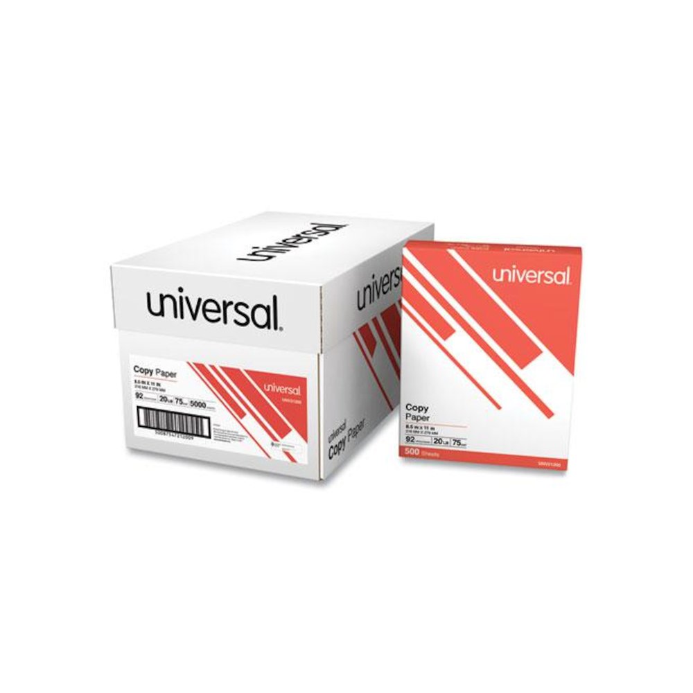 Copy Paper, 92 Bright, 20 lb Bond Weight, 8.5 x 11, White, 500 Sheets/Ream, 10 Reams/Carton. Picture 1