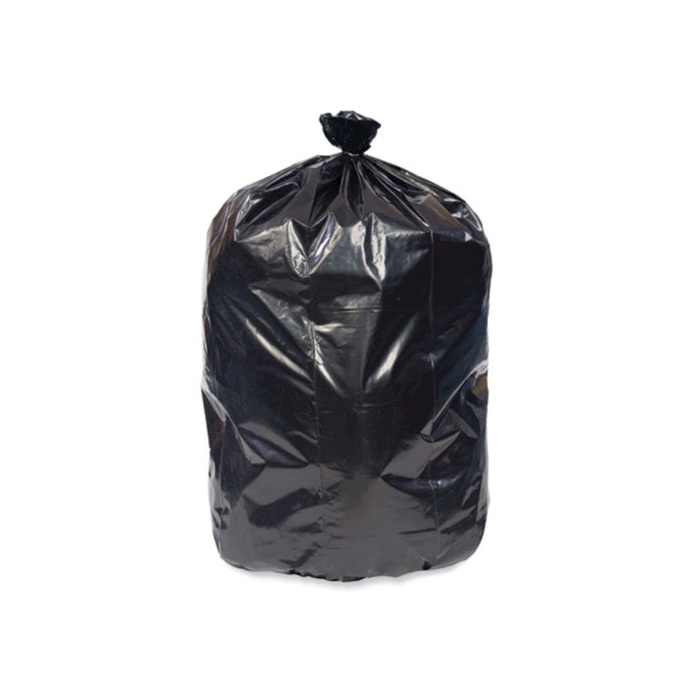 Eco Strong Plus Can Liners, 60 gal, 1.35 mil, 38" x 58", Black, Perforated Roll, 100/Carton. Picture 2