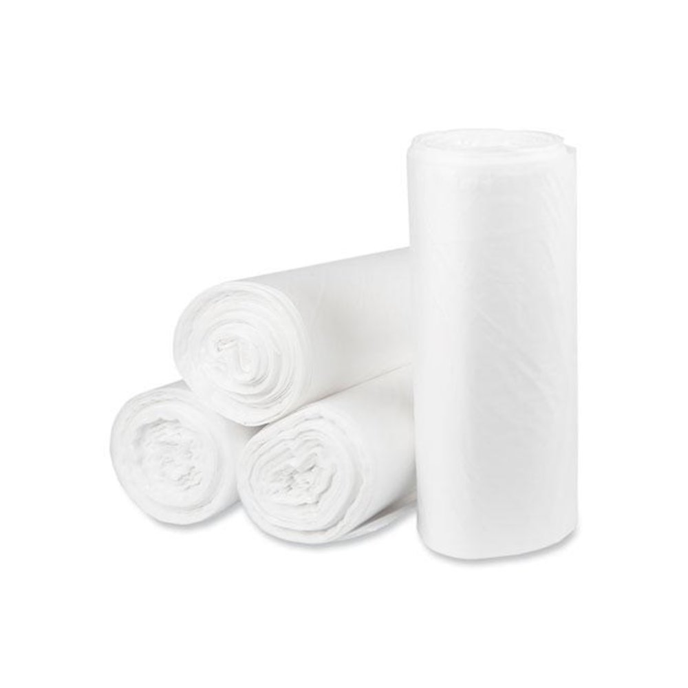 Eco Strong Plus Can Liners, 40 gal, 14 mic, 40" x 46", Natural, Perforated Roll, 250/Carton. Picture 1