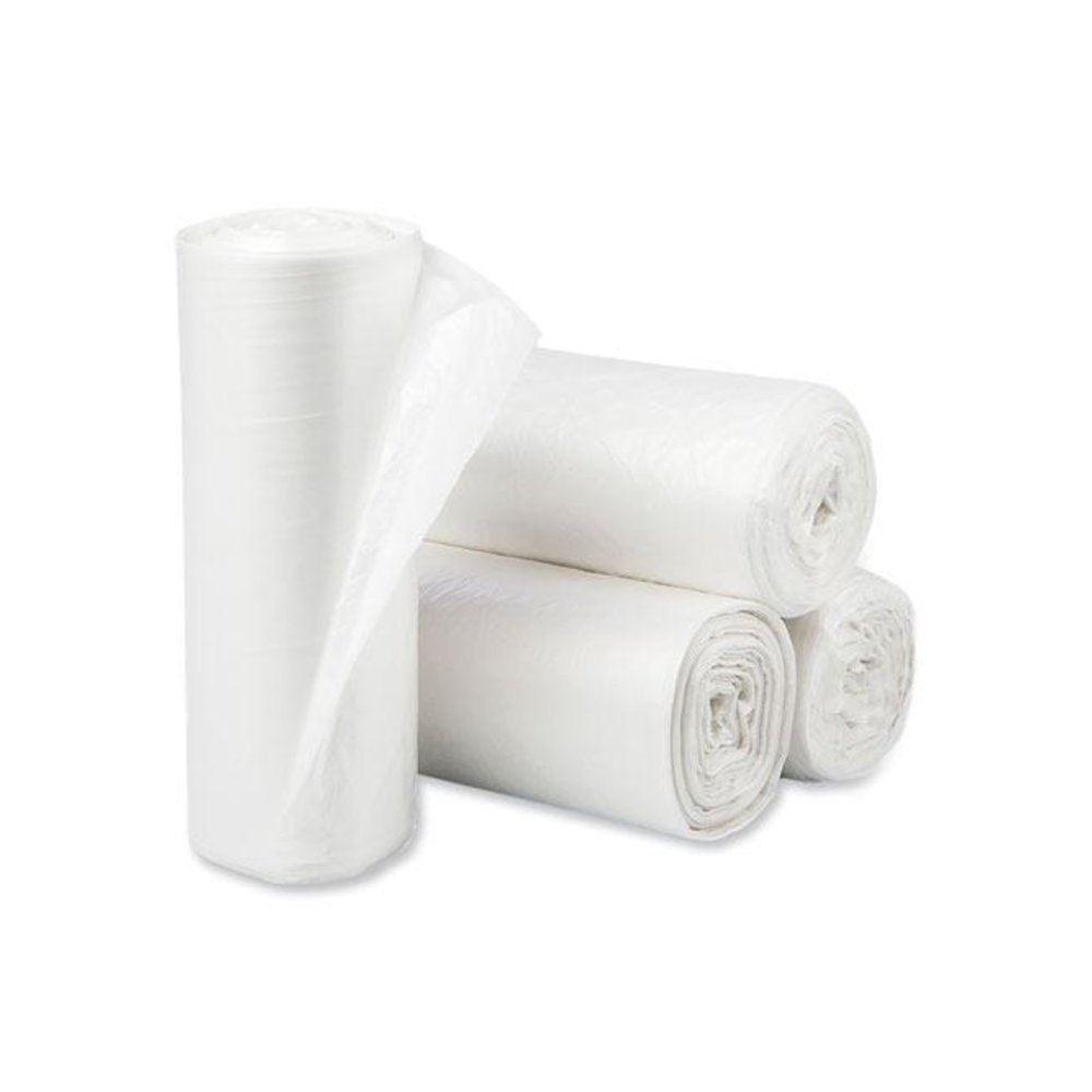 Eco Strong Plus Can Liners, 44 gal, 1.35 mil, 37" x 50", Natural, Perforated Roll, 100/Carton. Picture 1