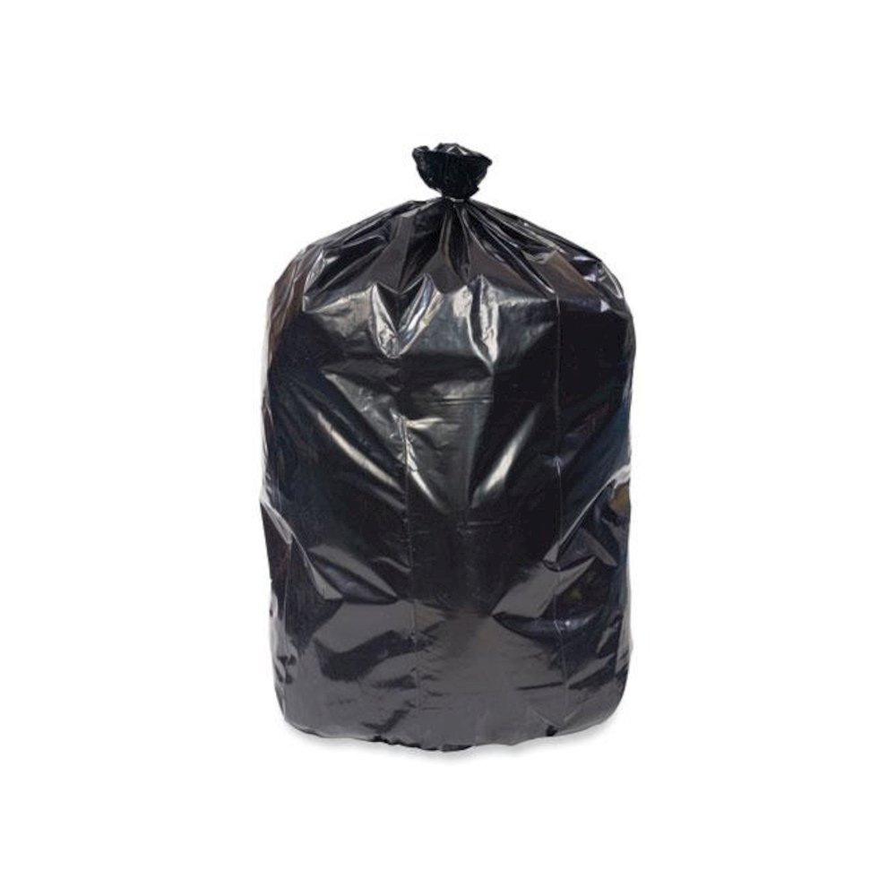 Eco Strong Plus Can Liners, 40 gal, 1.7 mil, 40" x 46", Black, Perforated Roll, 100/Carton. Picture 2