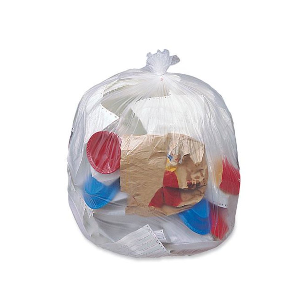 Eco Strong Plus Can Liners, 60 gal, 16 mic, 38" x 58", Natural, Perforated Roll, 200/Carton. Picture 4