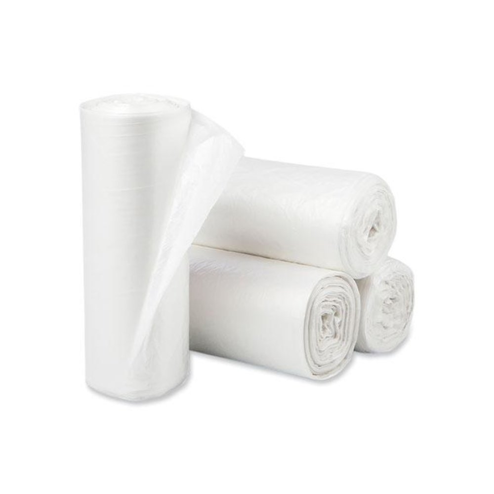 Eco Strong Plus Can Liners, 40 gal, 1.35 mil, 40" x 46", Natural, Perforated Roll, 100/Carton. Picture 4