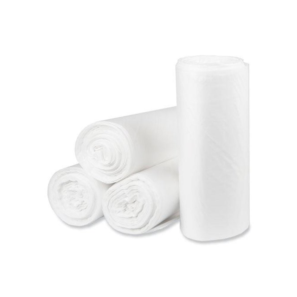 Eco Strong Plus Can Liners, 33 gal, 1 mil, 33" x 39", Natural, Perforated Roll, 150/Carton. Picture 4