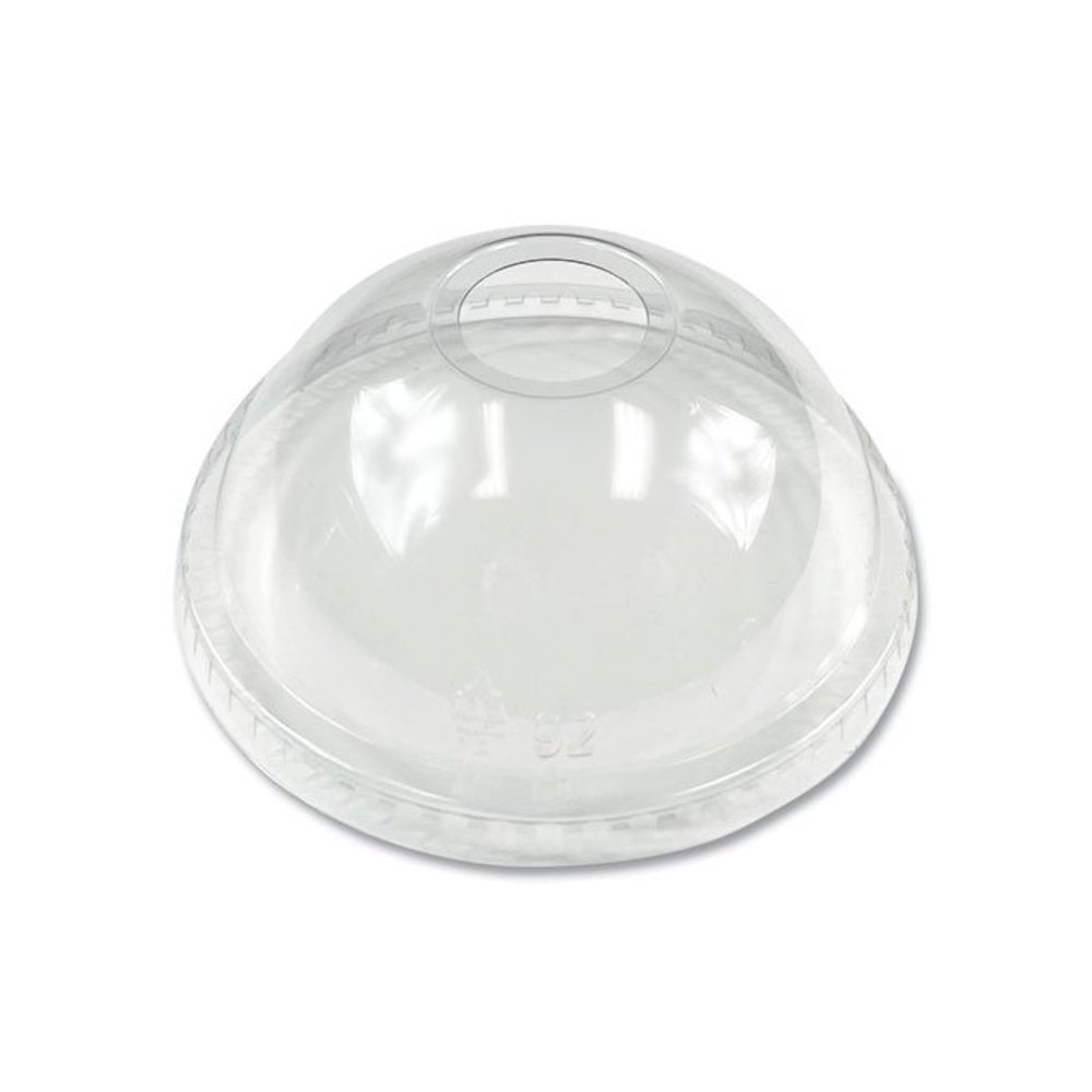 PET Cold Cup Dome Lids, Fits 9 oz to 10 oz Cold Cups, Plastic, Clear, 1,000/Carton. Picture 2