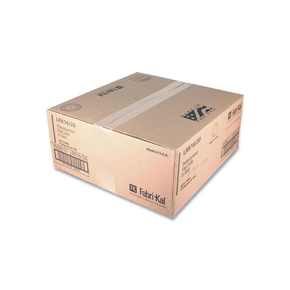 RK Cup Lids, Fits 16 oz to 20 oz Cold Cups, Plastic, Translucent, 1,000/Carton. Picture 1