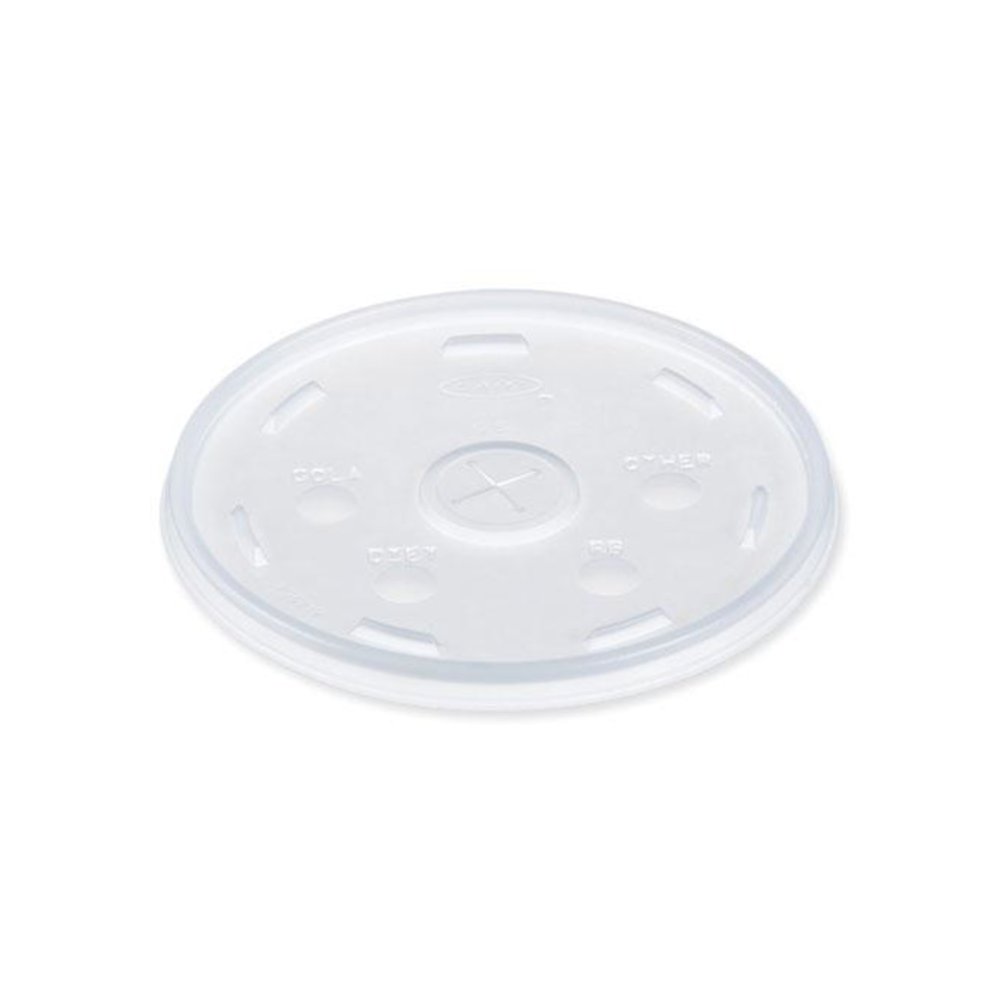 Lids for Foam Cups and Containers, Fits 32 oz/44 oz/60 oz Hot Cups, Plastic, Translucent, 1,000/Carton. Picture 1