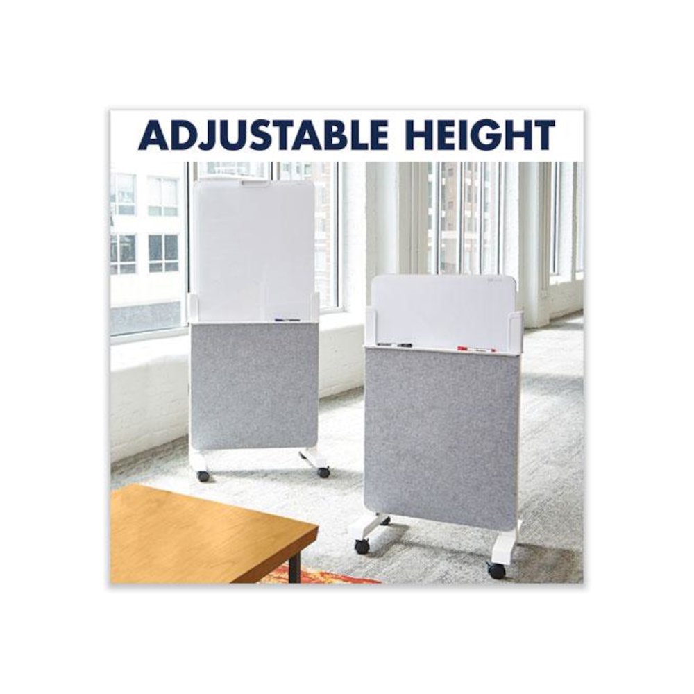 Agile Glass Dry-Erase Easel, 25.5" x 60.5", White Surface. Picture 4