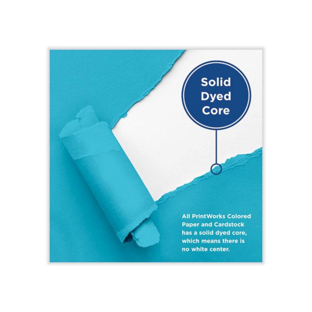 Color Cardstock, 65 lb Cover Weight, 8.5 x 11, Blue, 250/Ream. Picture 2