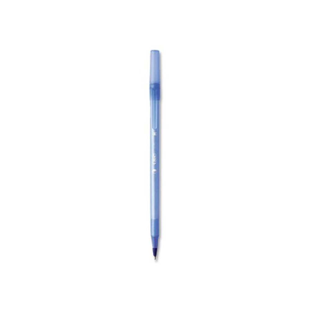 PrevaGuard Round Stic Pen, Stick, Medium 1 mm, Blue Ink, Translucent Blue Barrel, 60/Pack. Picture 2