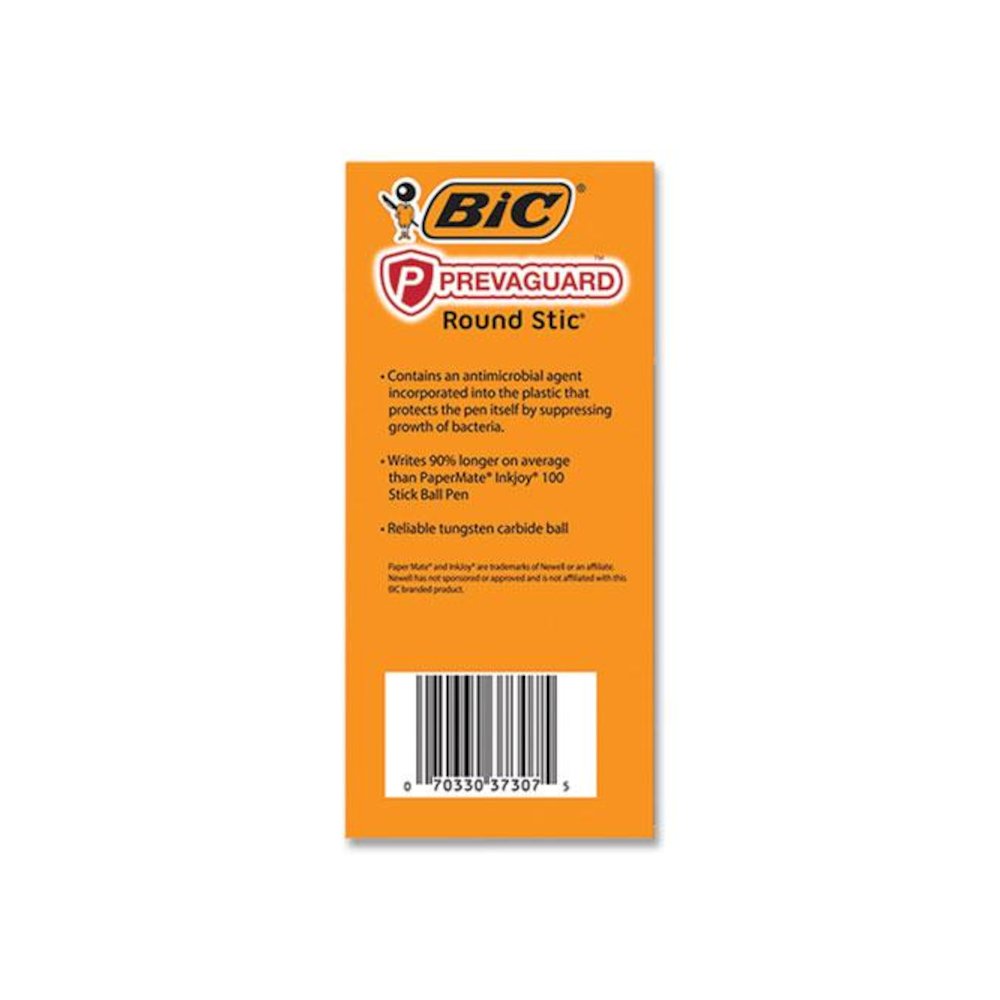 PrevaGuard Round Stic Pen, Stick, Medium 1 mm, Blue Ink, Translucent Blue Barrel, 60/Pack. Picture 3