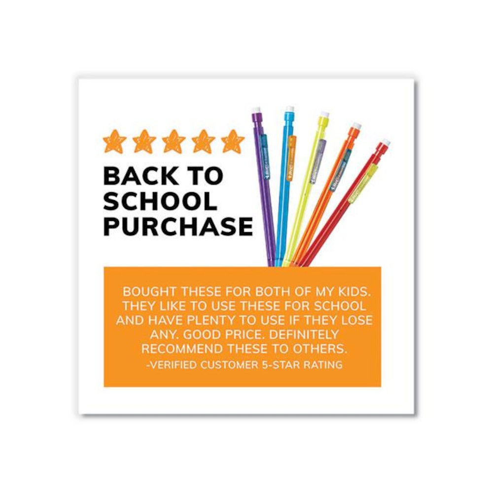 Xtra-Smooth Bright Edition Mechanical Pencils, 0.7 mm, HB (#2), Black Lead, Assorted Barrel Colors, 24/Pack, 6 Packs/Carton. Picture 4