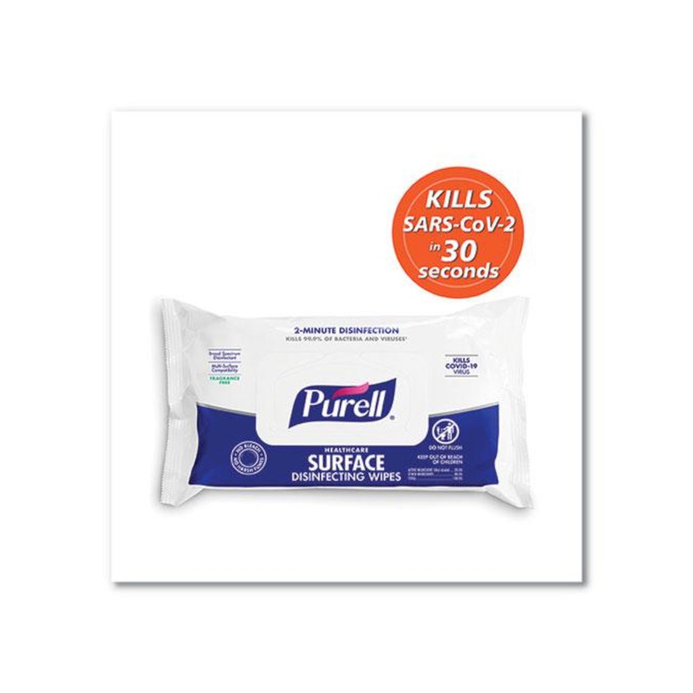 Healthcare Surface Disinfecting Wipes, 1-Ply, 7 x 10, Unscented, White, 72/Pack. Picture 3