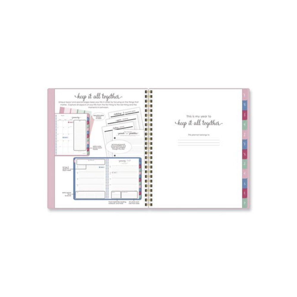 Harmony Weekly/Monthly Poly Planner, 8.81 x 7.88, Pink Cover, 13-Month: Jan 2026 to Jan 2027. Picture 2