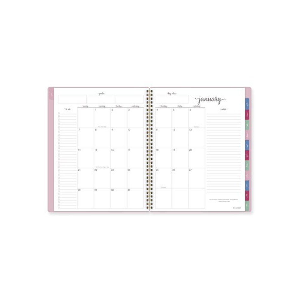 Harmony Weekly/Monthly Poly Planner, 11 x 9.38, Pink Cover, 13-Month: Jan 2026 to Jan 2027. Picture 5