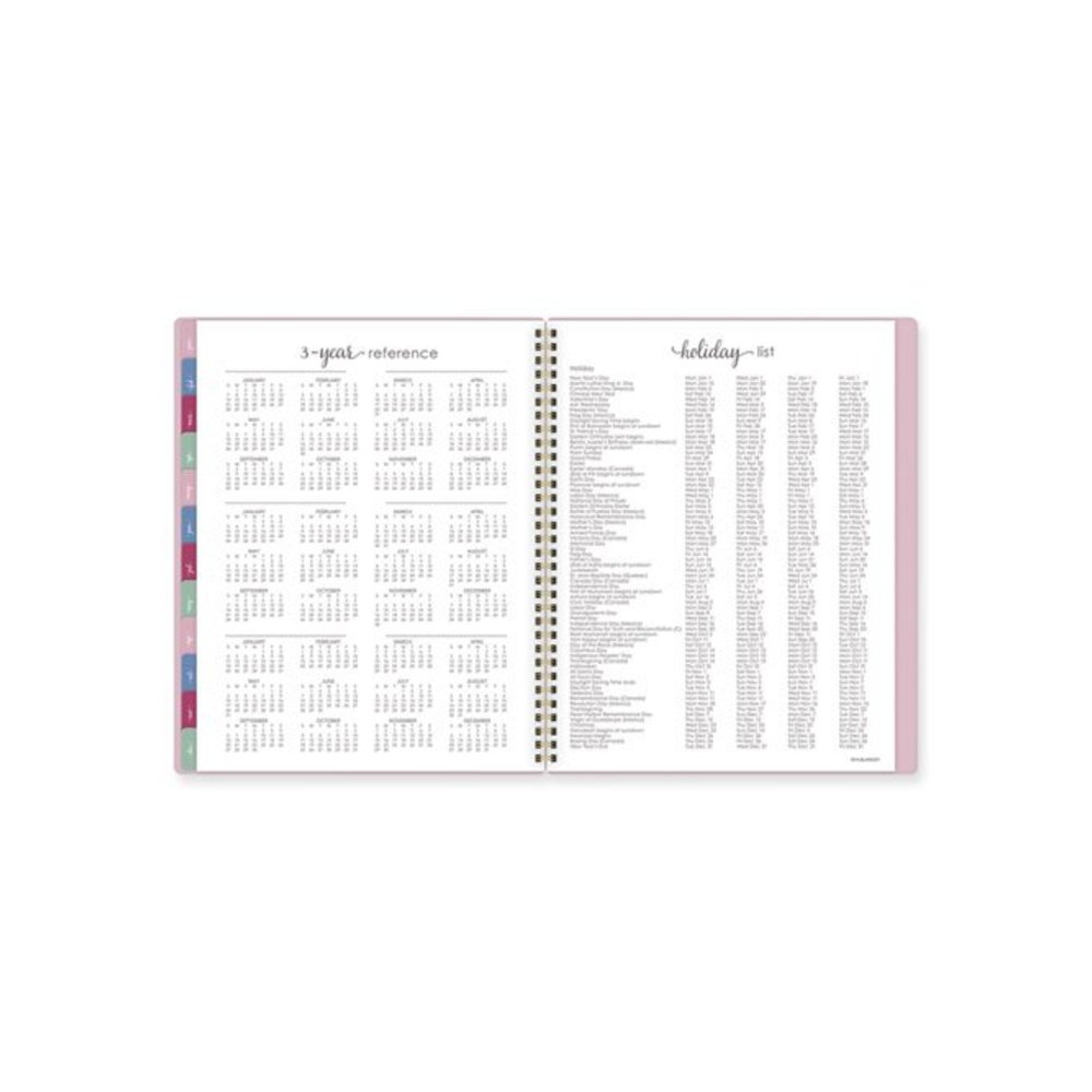Harmony Weekly/Monthly Poly Planner, 11 x 9.38, Pink Cover, 13-Month: Jan 2026 to Jan 2027. Picture 6
