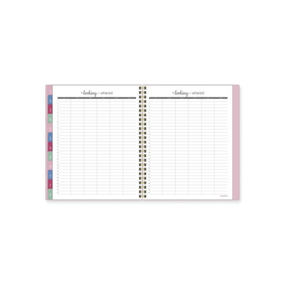 Harmony Weekly/Monthly Poly Planner, 8.81 x 7.88, Pink Cover, 13-Month: Jan 2026 to Jan 2027. Picture 4
