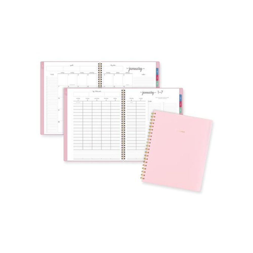 Harmony Weekly/Monthly Poly Planner, 11 x 9.38, Pink Cover, 13-Month: Jan 2026 to Jan 2027. Picture 1