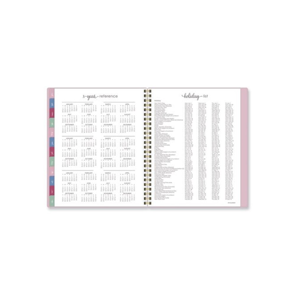 Harmony Weekly/Monthly Poly Planner, 8.81 x 7.88, Pink Cover, 13-Month: Jan 2026 to Jan 2027. Picture 10