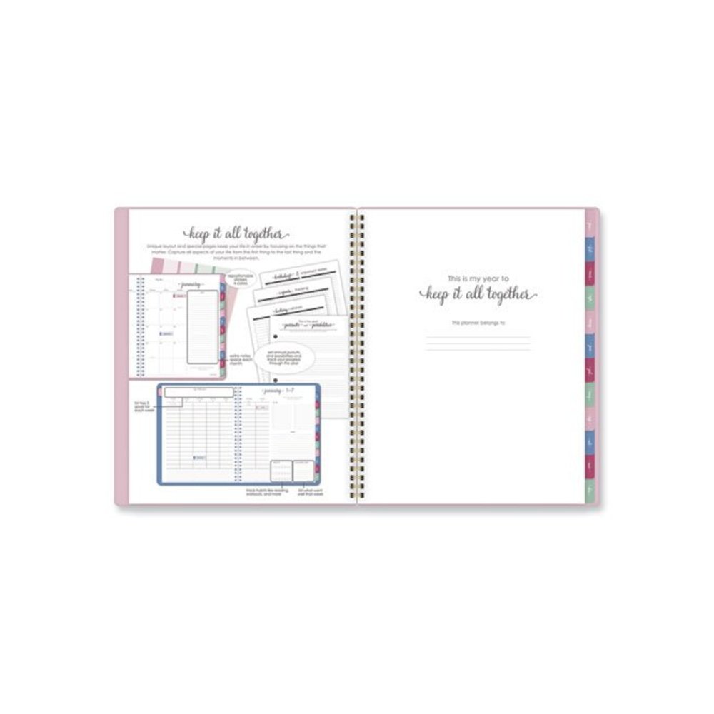 Harmony Weekly/Monthly Poly Planner, 11 x 9.38, Pink Cover, 13-Month: Jan 2026 to Jan 2027. Picture 9