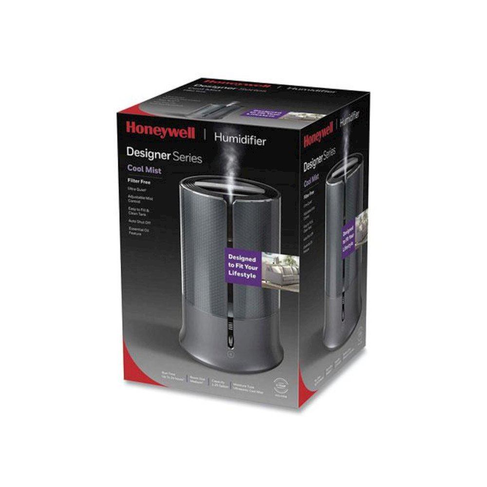 Filter Free Ultrasonic Cool Mist Humidifier, 1.25 gal Tank Capacity, 8.8 x 8.8 x 13.2, Black. Picture 3
