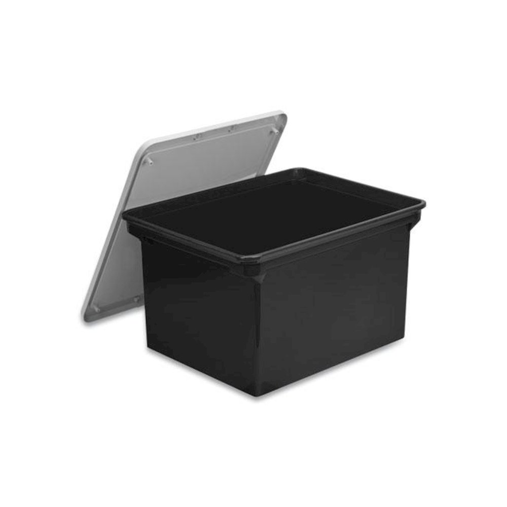 Tote with Comfort Edges, Legal/Letter, 13.9" x 18.3" x 10.6", Black, 4/Carton. Picture 1