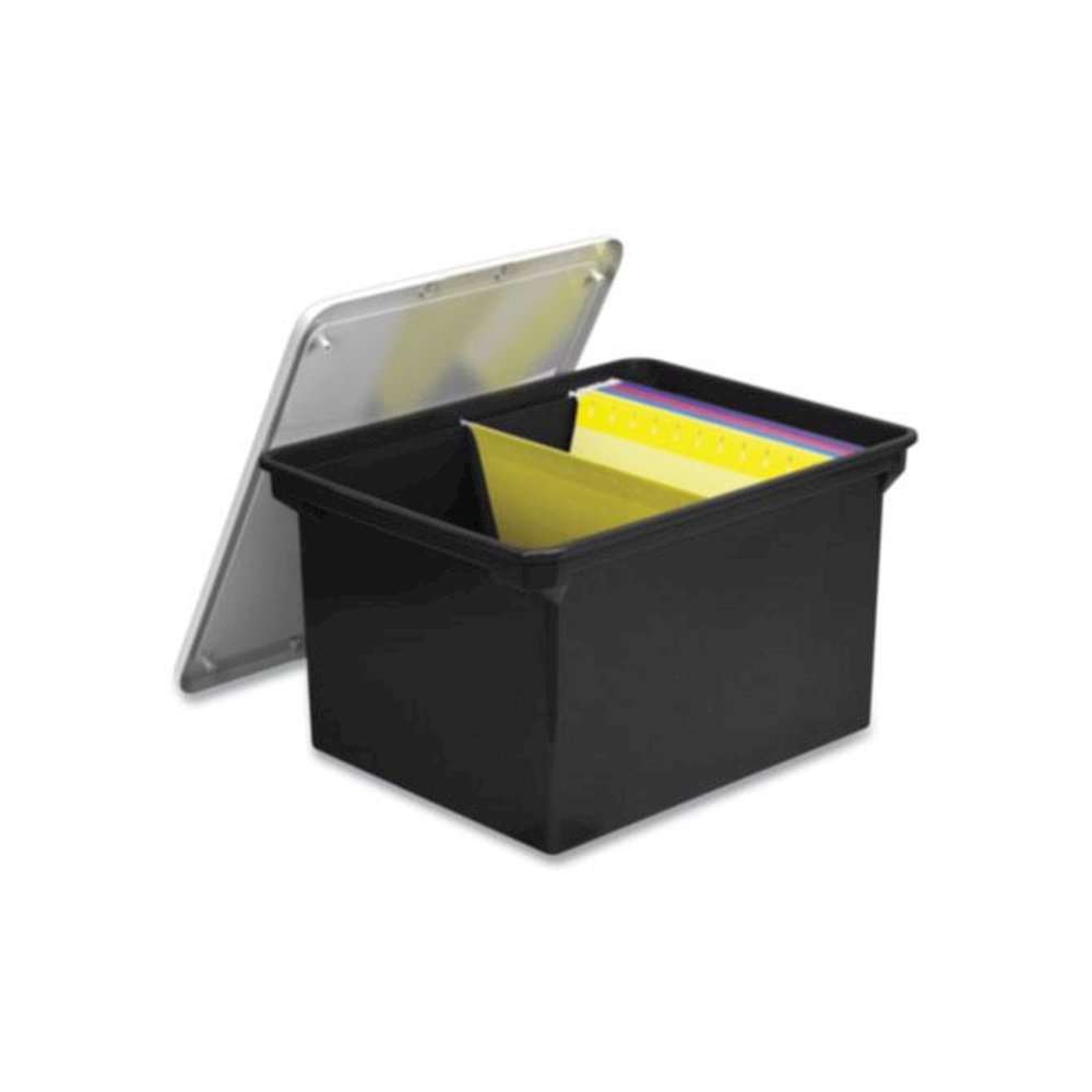Tote with Comfort Edges, Legal/Letter, 13.9" x 18.3" x 10.6", Black, 4/Carton. Picture 4