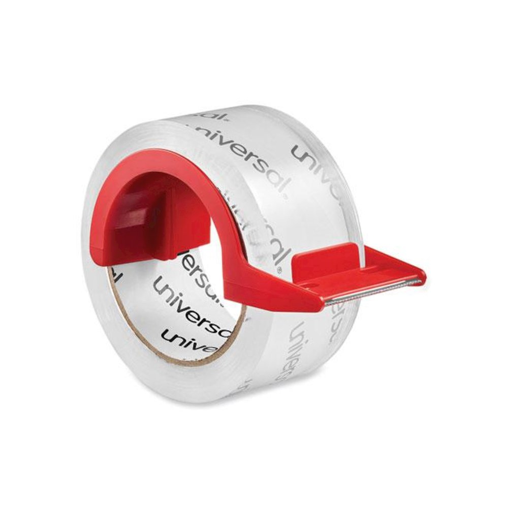 Heavy-Duty Acrylic Box Sealing Tape with Dispenser, 3" Core, 1.88" x 54.6 yds, Clear, 2/Pack. Picture 3