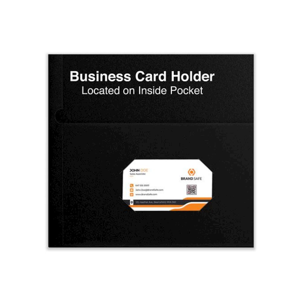 Two-Pocket Portfolios with Textured Covers, Accommodates 11 x 8.5 Sheets, Black, 25/Box. Picture 2