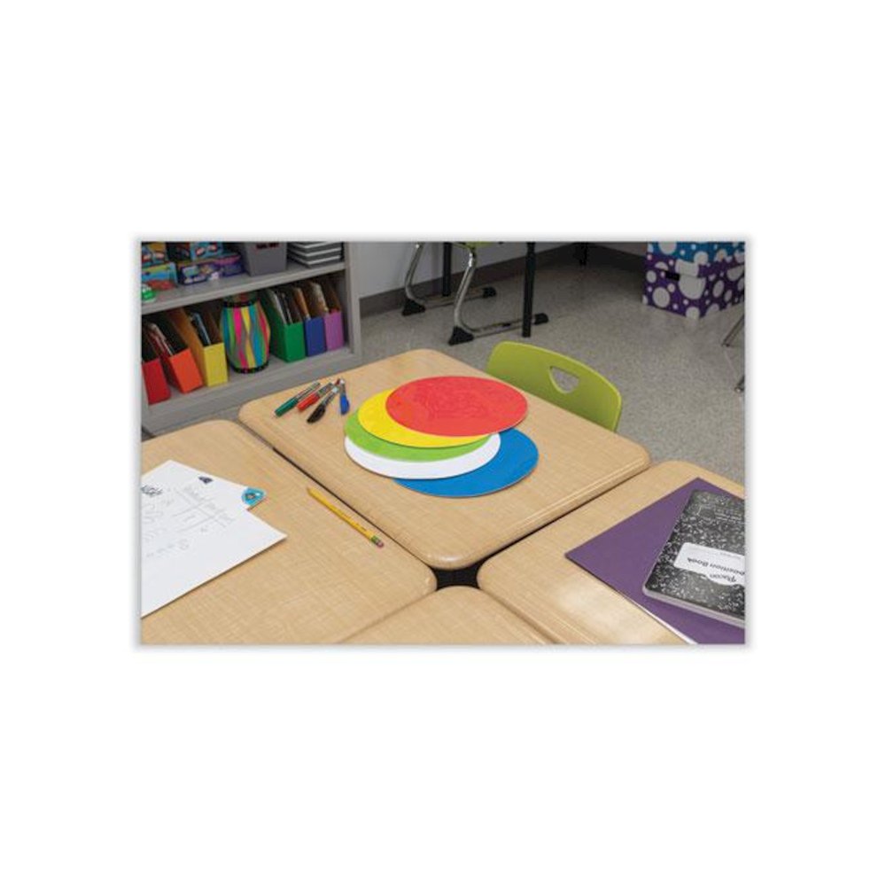 Self Stick Dry Erase Circles, 10" x 10", Assorted Surface, 10/Pack. Picture 3