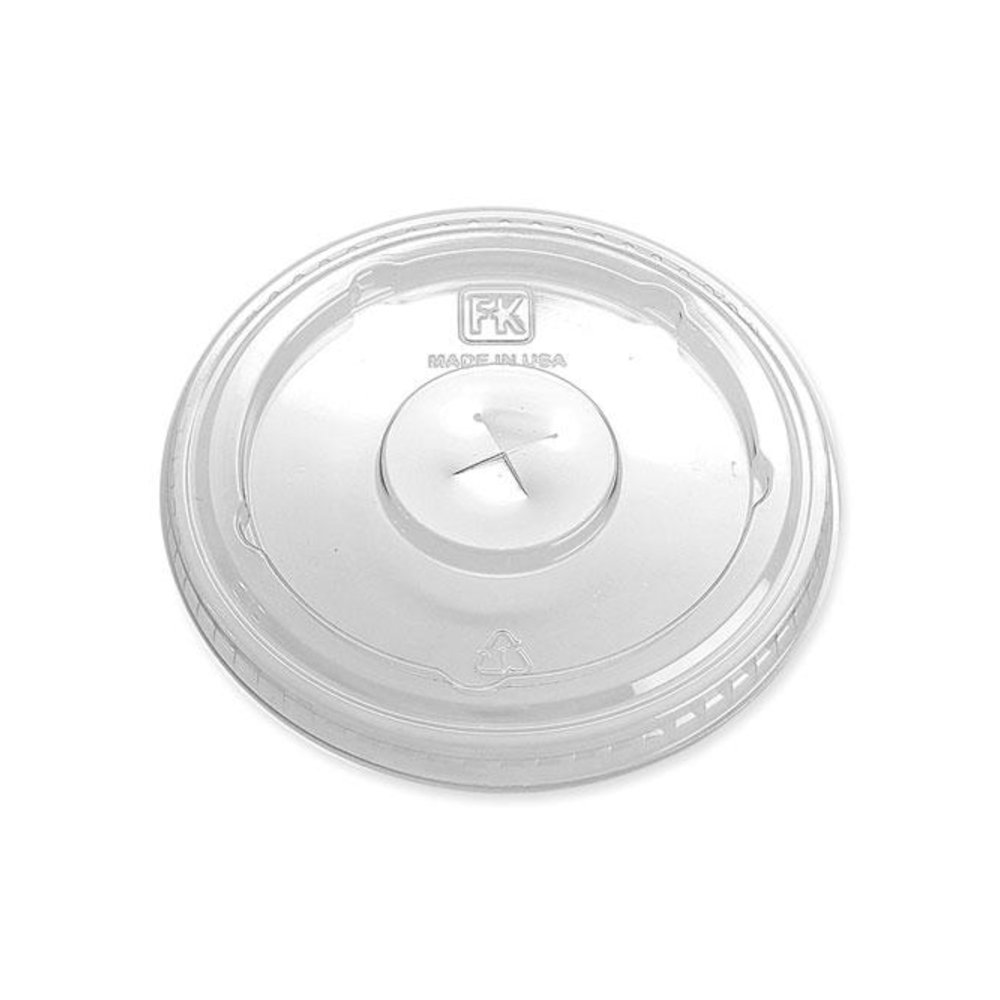 Greenware Cold Drink Lids, X-Slot, Fits 12 oz to 20 oz Cold Cup, Plastic, Clear, 1,000/Carton. Picture 1