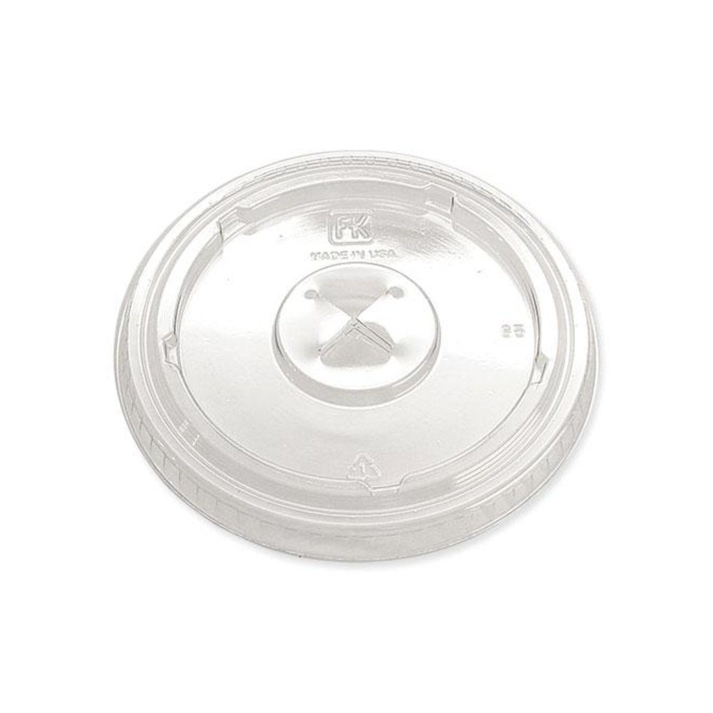 Greenware Cold Drink Lids, X-Slot, Fits 12 oz to 20 oz Cold Cups, Plastic, Clear, 1,000/Carton. Picture 1
