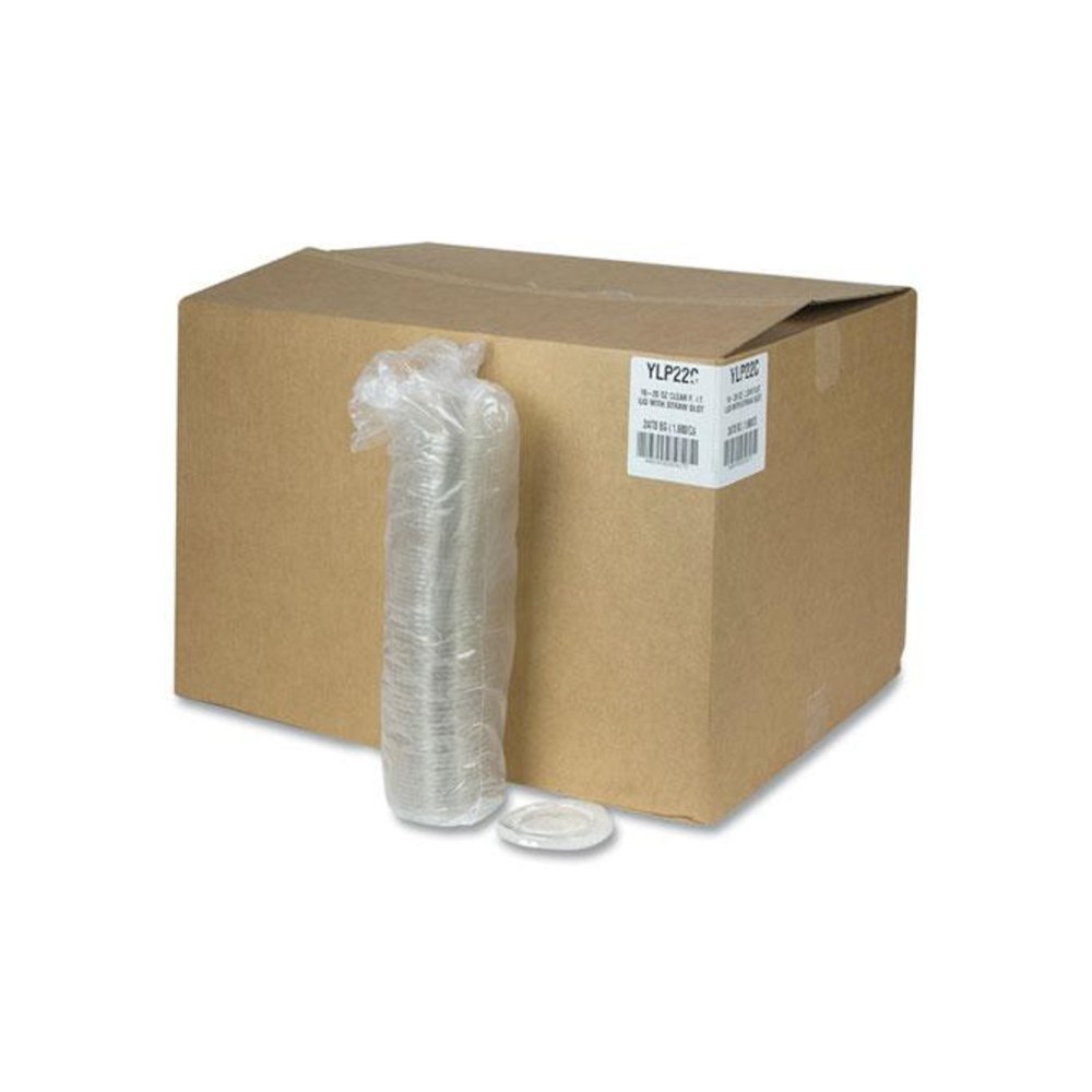 Cold Cup Lids, Fits 12 oz/14 oz/16 oz/20 oz Cold Cups, Plastic, Clear, 1,680/Carton. Picture 4